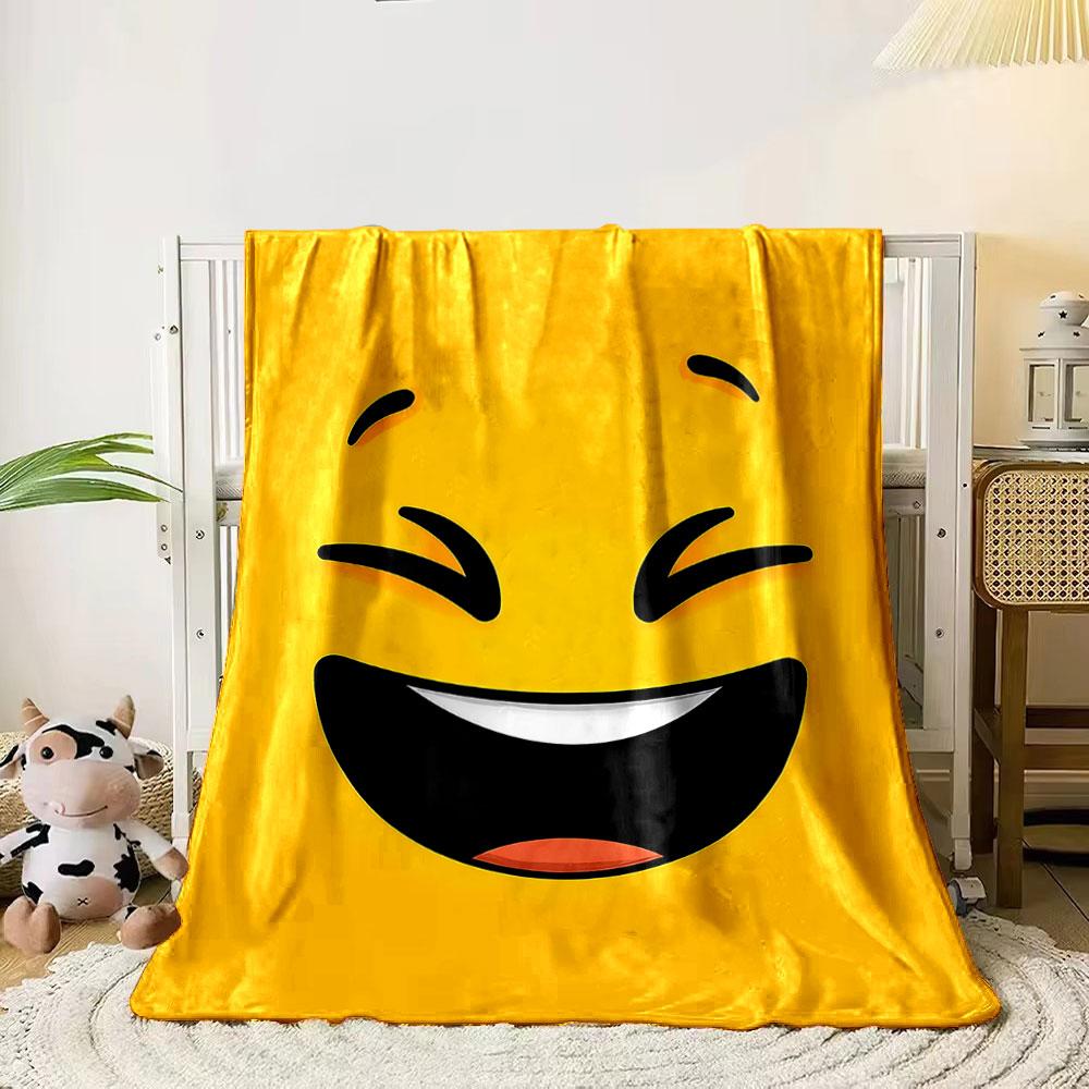 A smiling yellow face with closed eyes and a wide open mouth. for all seasons blanket lunch break throw gift 80cm x 120cm
A smiling yellow face with closed eyes and a wide open mouth. for all seasons blanket lunch break throw gift 80cm x 120cm