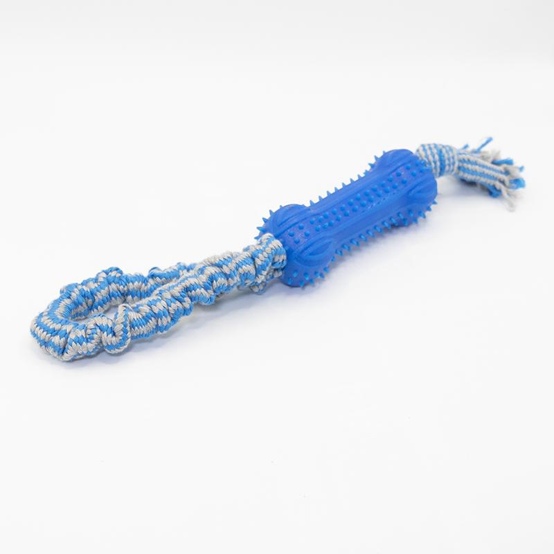 Manufacturers wholesale chew blue pet dog TPR cotton rope toy 
Manufacturers wholesale chew blue pet dog TPR cotton rope toy