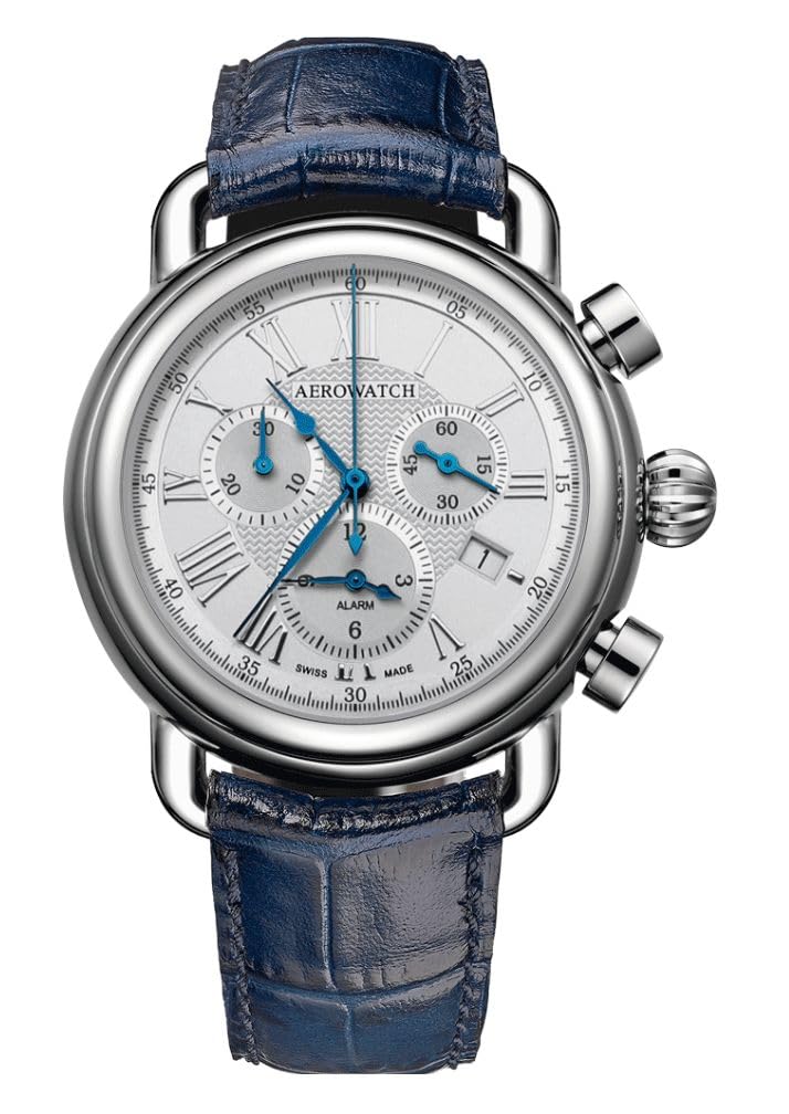 Aerowatch Alarm Chronograph Swiss A85939 Blue Watch, Made, AA09, Men s, синій
Aerowatch Alarm Chronograph Swiss A85939 Blue Watch, Made, AA09, Men s, синій