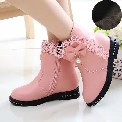 Children Boots for Girls Autumn Winter Warm Cotton Lace Bow-knot Pearls Pendant Princess Sweet Rubber Boots Snow Boots 27-37 27 розовый
Children Boots for Girls Autumn Winter Warm Cotton Lace Bow-knot Pearls Pendant Princess Sweet Rubber Boots Snow Boots 27-37 27 розовый
