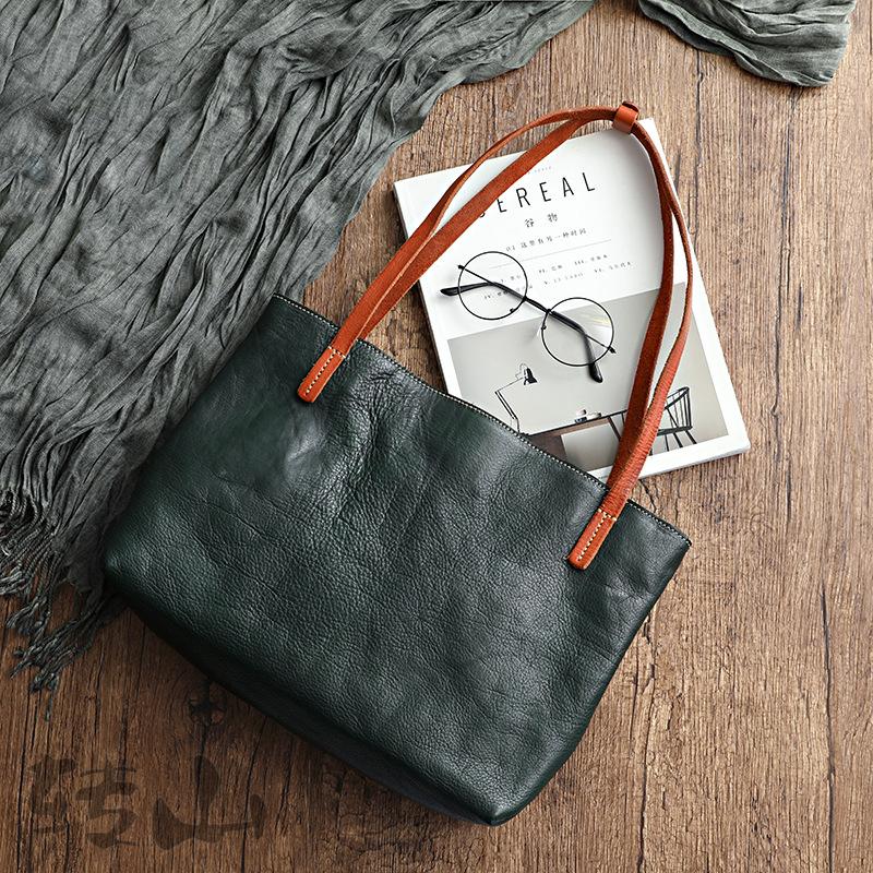 Vintage Fashion Women Tote Bag Crazy Horse Leather Shoulder Bags Woman Handbags Large Capapcity Female Totes Luxury Bucket Bag зелений
Vintage Fashion Women Tote Bag Crazy Horse Leather Shoulder Bags Woman Handbags Large Capapcity Female Totes Luxury Bucket Bag зелений