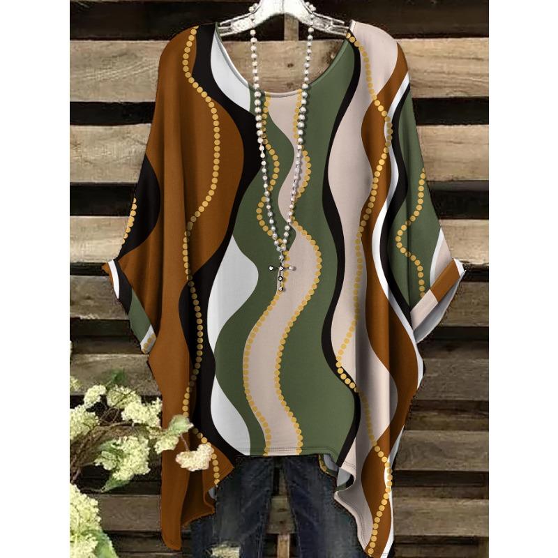 Summer Irregular Striped Round Neck T-shirt, Casual and Comfortable Short Sleeved Women s Clothing 5XL
Summer Irregular Striped Round Neck T-shirt, Casual and Comfortable Short Sleeved Women s Clothing 5XL