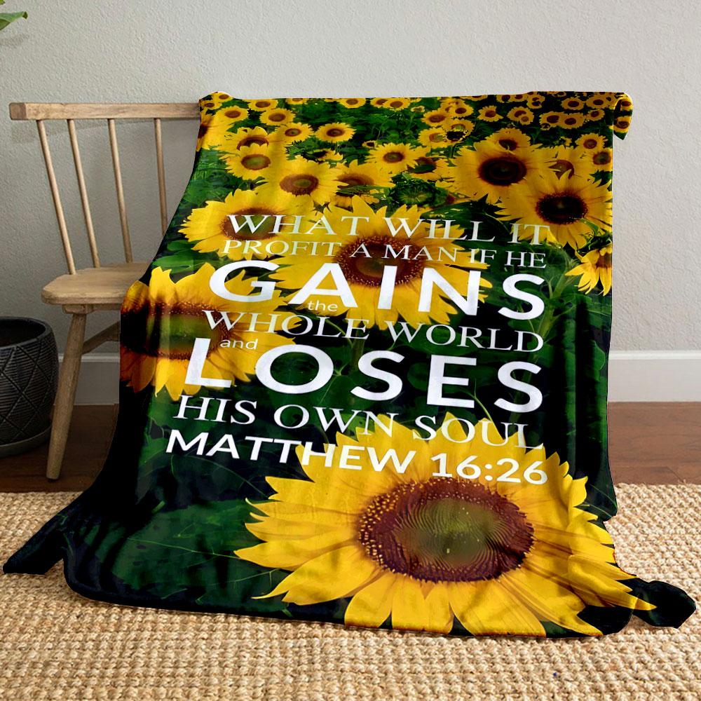 Sunflower Bible Verse Blanket Printed Blanket for Living Room Bed Couch lunch break Soft Cozy Blanket for Friend s festival Gift 80cm x 120cm
Sunflower Bible Verse Blanket Printed Blanket for Living Room Bed Couch lunch break Soft Cozy Blanket for Friend s festival Gift 80cm x 120cm