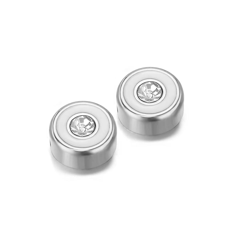5Pcs Stainless Steel 8mm Zircon White Enamel Beads Charms for DIY Jewelry Making Bracelet Supplies Necklace Findings Accessoris
5Pcs Stainless Steel 8mm Zircon White Enamel Beads Charms for DIY Jewelry Making Bracelet Supplies Necklace Findings Accessoris