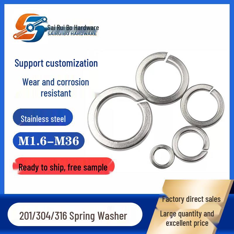 Anti-Corrosion Hardened Stainless Steel Spring Lock Washer (304/316/201) 201 Material M4
Anti-Corrosion Hardened Stainless Steel Spring Lock Washer (304/316/201) 201 Material M4