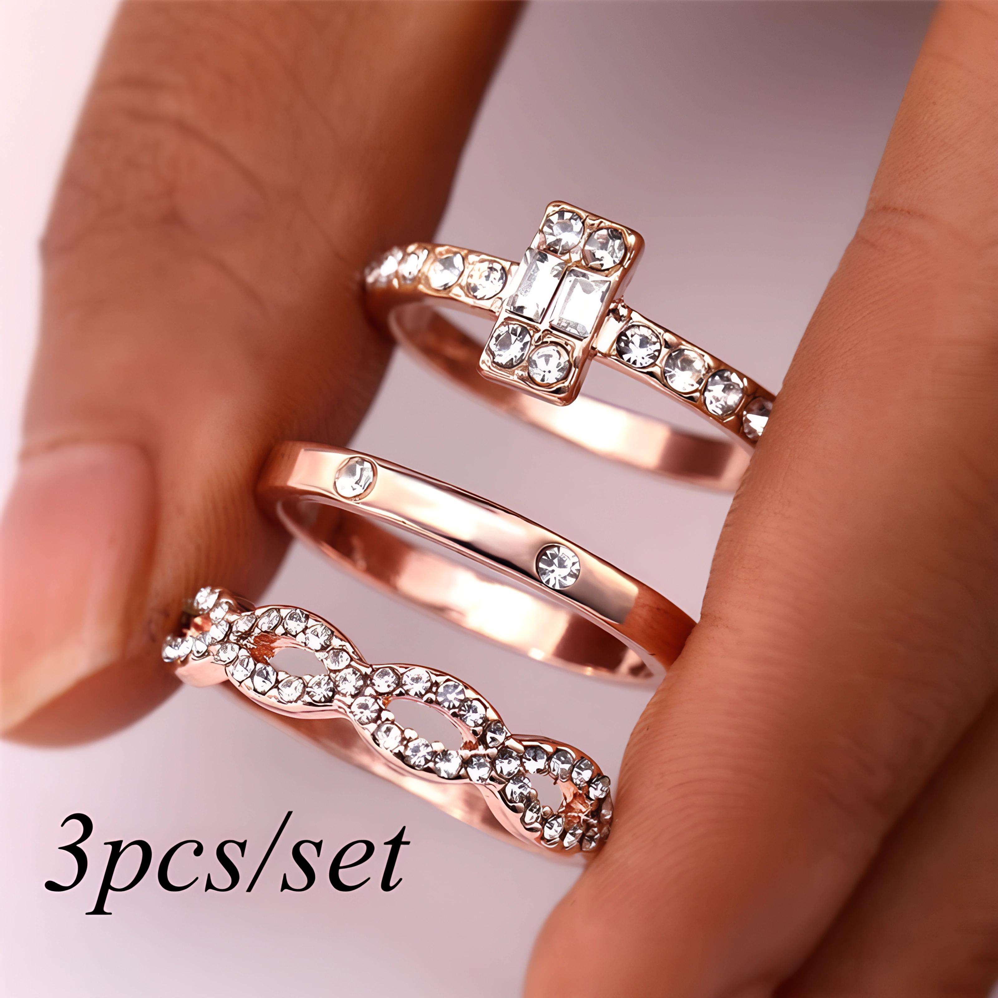 3Pcs/Set Infinity Rings Set Women Girls Crystal Twist Ring Пары Женские обручальные свадебные украшения 6
3Pcs/Set Infinity Rings Set Women Girls Crystal Twist Ring Пары Женские обручальные свадебные украшения 6