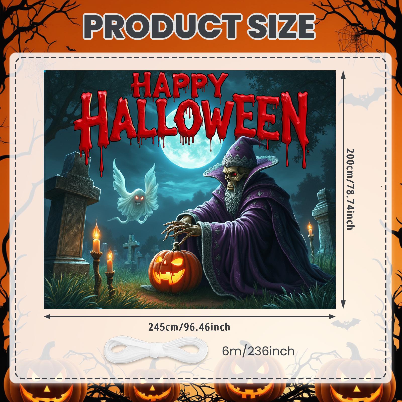 Ghost Decoration Full Moon Halloween Banner Pumpkin Decor Pumpkin Lantern Happy Halloween Sign For Party Prop Holiday Themed
Ghost Decoration Full Moon Halloween Banner Pumpkin Decor Pumpkin Lantern Happy Halloween Sign For Party Prop Holiday Themed