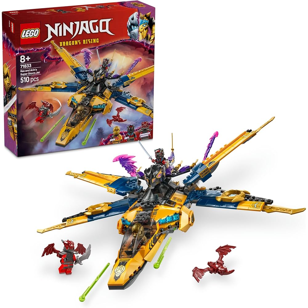 LEGO Ninjago Raz and Erin Super Storm Jet Toy Building Set for Kids Ages 8-10
LEGO Ninjago Raz and Erin Super Storm Jet Toy Building Set for Kids Ages 8-10
