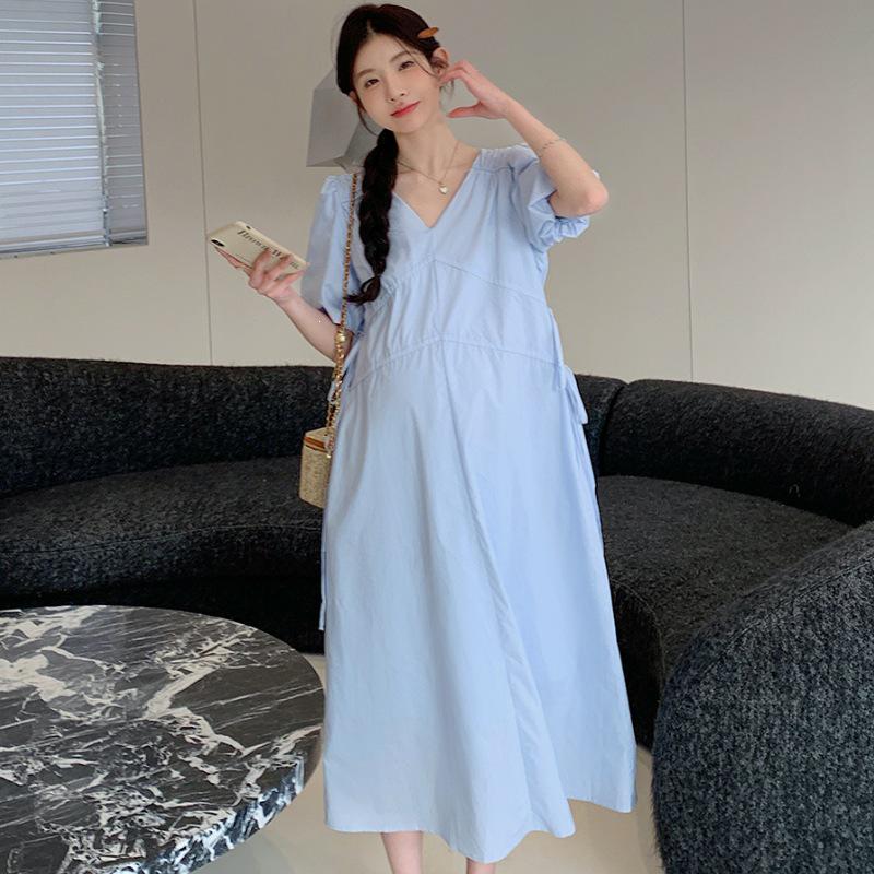 Plus Size Blue Puff Sleeve Maternity Dress with Drawstring - Summer 2026 Collection 2XL синий
Plus Size Blue Puff Sleeve Maternity Dress with Drawstring - Summer 2026 Collection 2XL синий