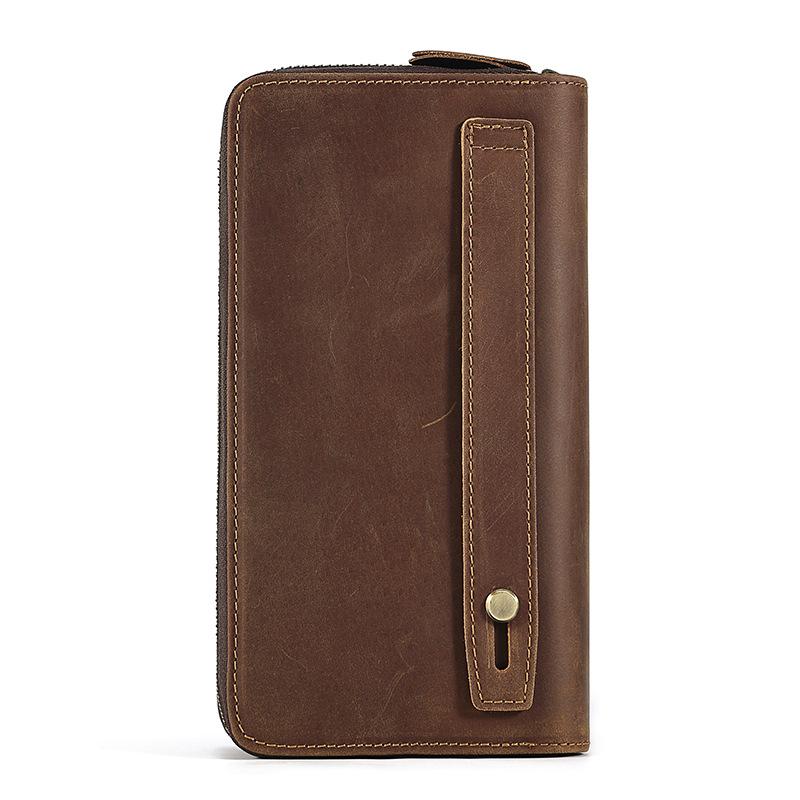 Мужской длинный кошелек из натуральной кожи и многокарточный держатель-клатч
Мужской длинный кошелек из натуральной кожи и многокарточный держатель-клатч