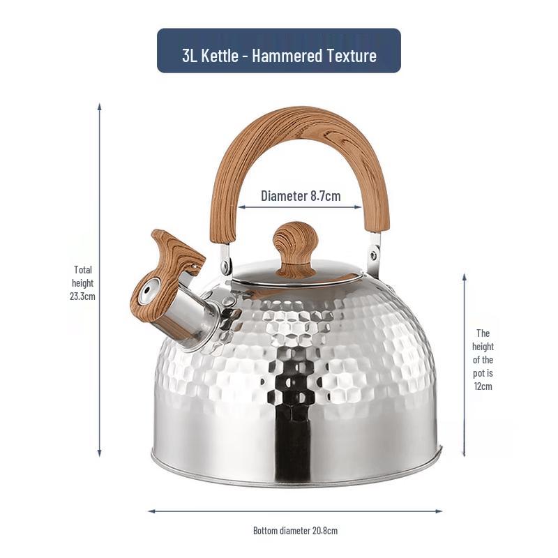 Retro Hammered Stainless Steel Whistle Kettle
Retro Hammered Stainless Steel Whistle Kettle