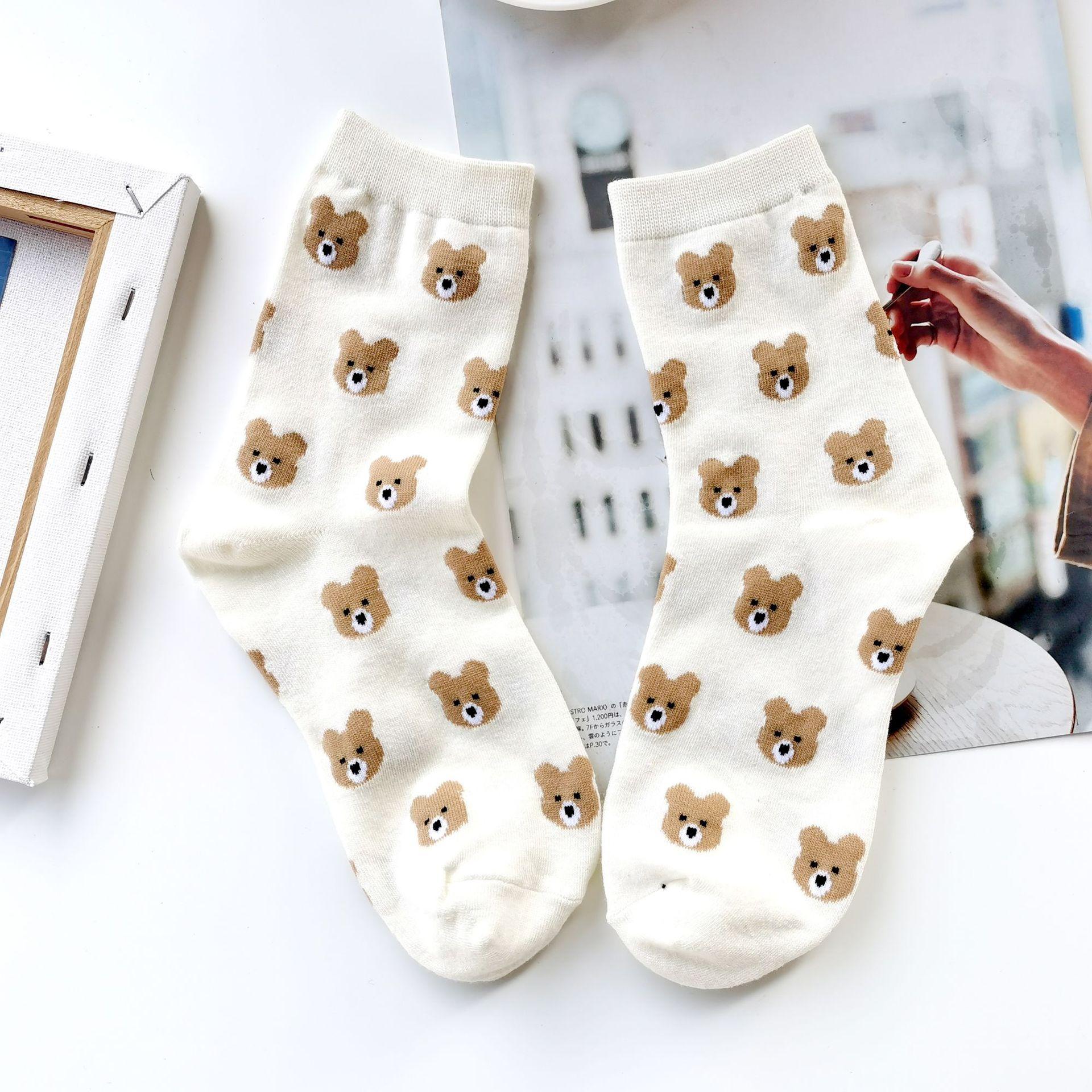 Little Bear Socks For Women Trendy Brown Bear Head Women S Socks Cute Mid-Leg Socks Casual And Comfortable Student Stockings
Little Bear Socks For Women Trendy Brown Bear Head Women S Socks Cute Mid-Leg Socks Casual And Comfortable Student Stockings