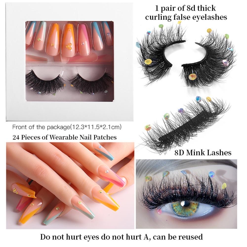 Messy Christmas False Eyelashes Eyelash Extension Nail and Eyelash Beauty Set Eye Makeup Tools
Messy Christmas False Eyelashes Eyelash Extension Nail and Eyelash Beauty Set Eye Makeup Tools
