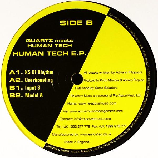 12inch Record QUARTZ HUMAN TECH Human Tech E.P. REAM006 ReActive Music 2005 UK Dance Electronica Used
12inch Record QUARTZ HUMAN TECH Human Tech E.P. REAM006 ReActive Music 2005 UK Dance Electronica Used