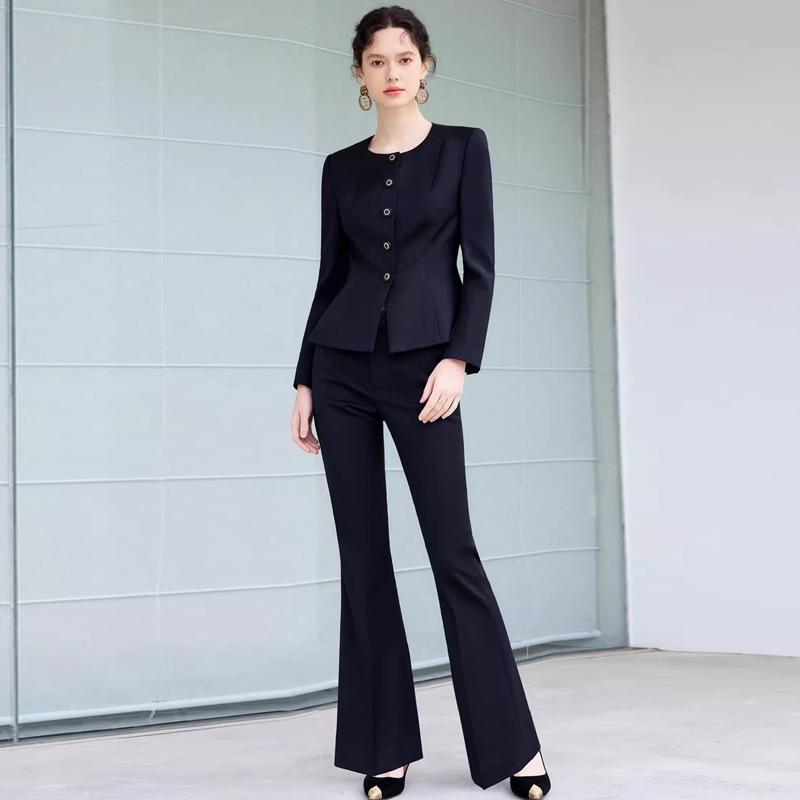 Women s Black Round Neck Suit Set 2025 - Professional Workwear Jacket and Pants Extra Large
Women s Black Round Neck Suit Set 2025 - Professional Workwear Jacket and Pants Extra Large