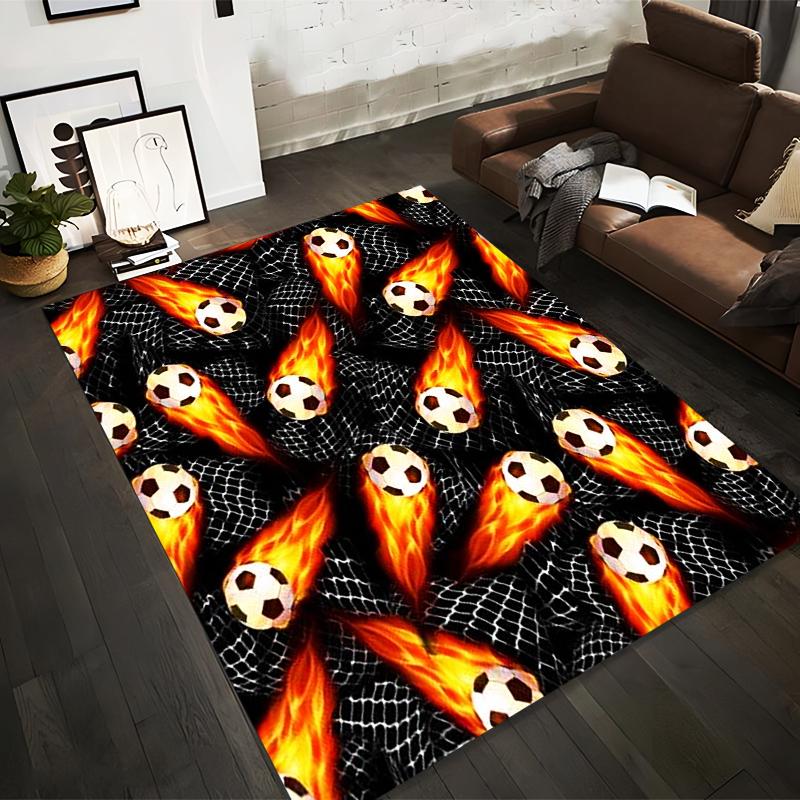 Soccer Fireball Carpet with Goal Nets, Sports Theme Rug for Homes Suitable for use as an anti-slip for living room bedroom sofas 40x60cm( 15x23in )
Soccer Fireball Carpet with Goal Nets, Sports Theme Rug for Homes Suitable for use as an anti-slip for living room bedroom sofas 40x60cm( 15x23in )