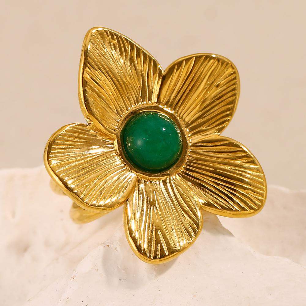 2025 Large Green Flower Open Ring 18K Gold Plated Waterproof Party Women s Finger Jewelry Resizable золотий
2025 Large Green Flower Open Ring 18K Gold Plated Waterproof Party Women s Finger Jewelry Resizable золотий