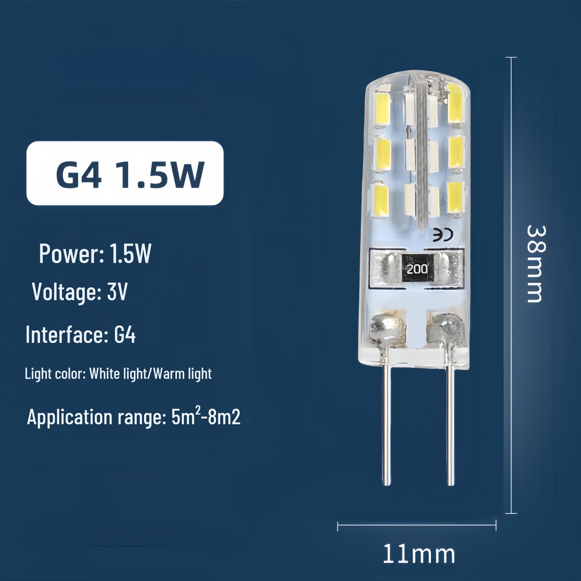 G45V LED Corn Bulb 3V with G9 Plug, Lithium Power Bank, Solar Light, Ultra-Bright, Flicker-Free. Warm light (3000K)
G45V LED Corn Bulb 3V with G9 Plug, Lithium Power Bank, Solar Light, Ultra-Bright, Flicker-Free. Warm light (3000K)