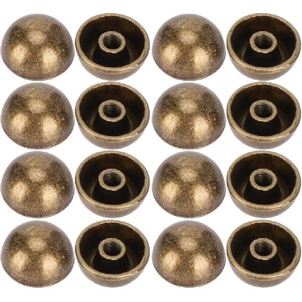 GLOGLOW Button Stud, 30 Sets Mushroom Screwback Studs Rivets Bronze‑Coloured Dome Studs Button Handbag Feet Nailheads Leather Craft Decoration 12MM
GLOGLOW Button Stud, 30 Sets Mushroom Screwback Studs Rivets Bronze‑Coloured Dome Studs Button Handbag Feet Nailheads Leather Craft Decoration 12MM