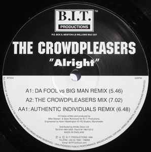 12inch Record CROWDPLEASERS Alright BIT004 B.I.T. PRODUCT 1999 UK Dance Electronica Used
12inch Record CROWDPLEASERS Alright BIT004 B.I.T. PRODUCT 1999 UK Dance Electronica Used