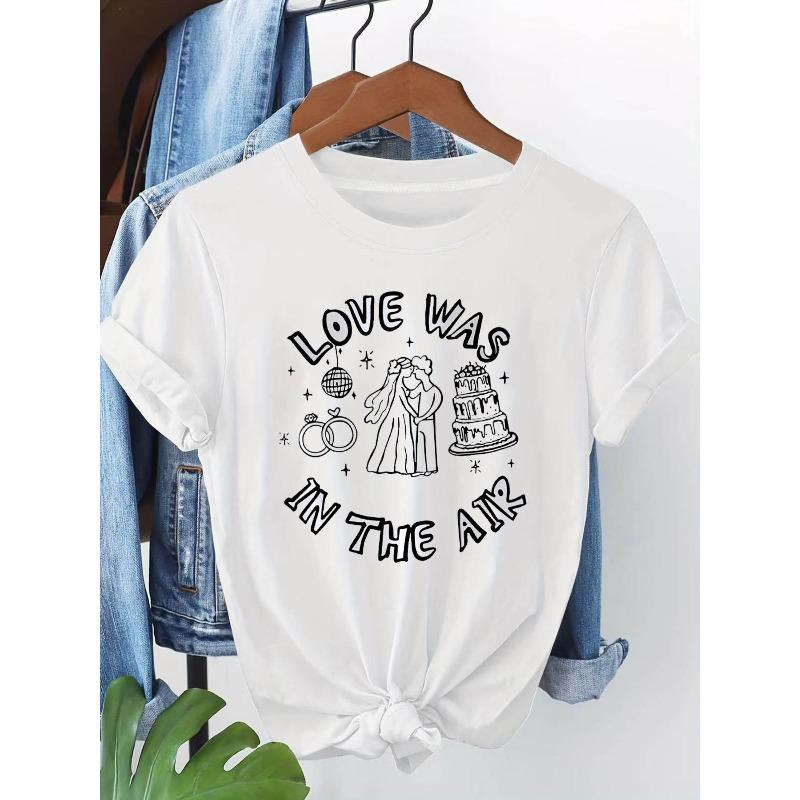 Plus Size, LOVE WAS IN THE AIR Graphic Print Plus Size Women s T-shirt, Short Sleeve Crew Neck Casual Top for Summer & Spring, Women s Clothing S белый
Plus Size, LOVE WAS IN THE AIR Graphic Print Plus Size Women s T-shirt, Short Sleeve Crew Neck Casual Top for Summer & Spring, Women s Clothing S белый