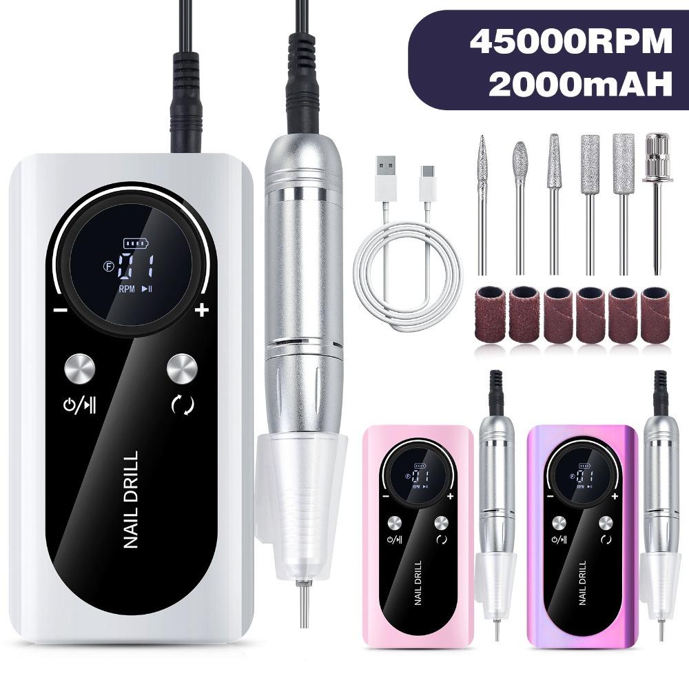 6 Bits Electric Nail File USB Rechargeable Nail Sander File Portable Nail Drill Machine Salon Tool білий
6 Bits Electric Nail File USB Rechargeable Nail Sander File Portable Nail Drill Machine Salon Tool білий