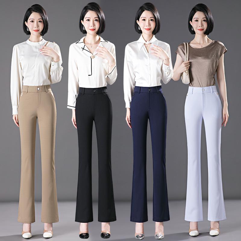 High Waist Women s Slimming Flare Cropped Pants - Black Elastic Casual Mom Trousers Size 28 / 100-110 lbs
High Waist Women s Slimming Flare Cropped Pants - Black Elastic Casual Mom Trousers Size 28 / 100-110 lbs