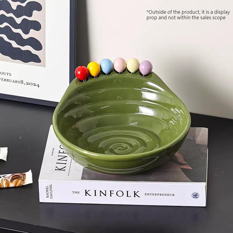 BEPAN 1PC Fruit Plate Ceramic Living Room Table Decoration Ornament High-end Snack Plate Home Storage Basket Household Goods зелёный
BEPAN 1PC Fruit Plate Ceramic Living Room Table Decoration Ornament High-end Snack Plate Home Storage Basket Household Goods зелёный