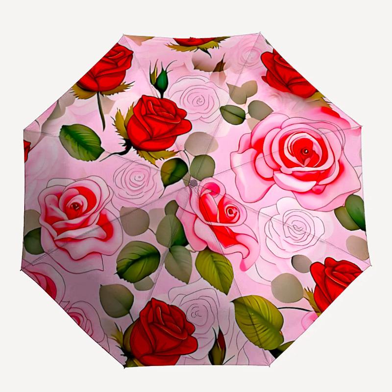 1pc Rose Pattern Folding Umbrella, Durable, Suitable for Outdoor Activities or Rain, Suitable for Commuting yy251027100
1pc Rose Pattern Folding Umbrella, Durable, Suitable for Outdoor Activities or Rain, Suitable for Commuting yy251027100