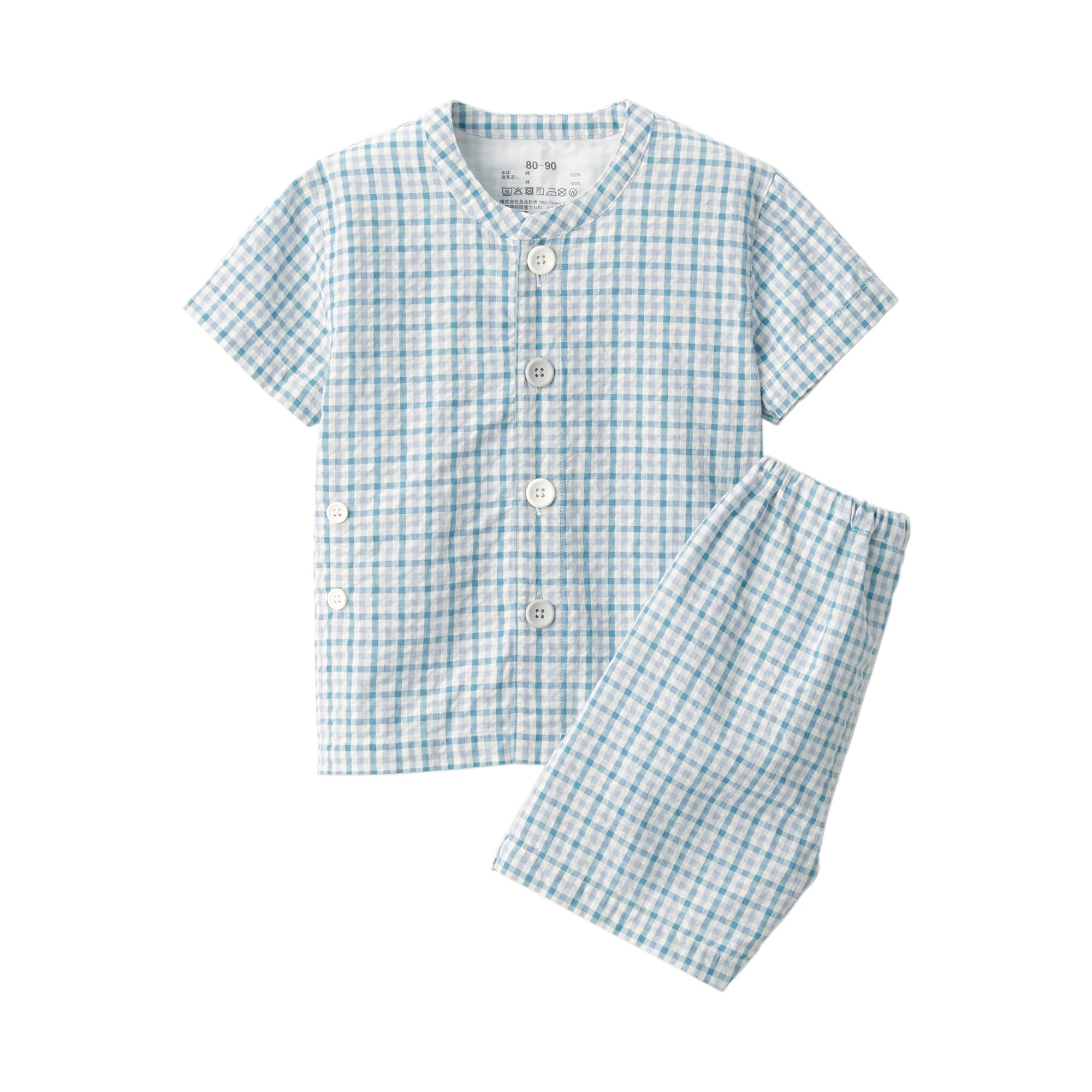 MUJI Baby без швов по бокам футбольная тканая пижама с короткими рукавами для переодевания унисекс для малышей FED17A4S зеленая клетка для малышей 100-110
MUJI Baby без швов по бокам футбольная тканая пижама с короткими рукавами для переодевания унисекс для малышей FED17A4S зеленая клетка для малышей 100-110