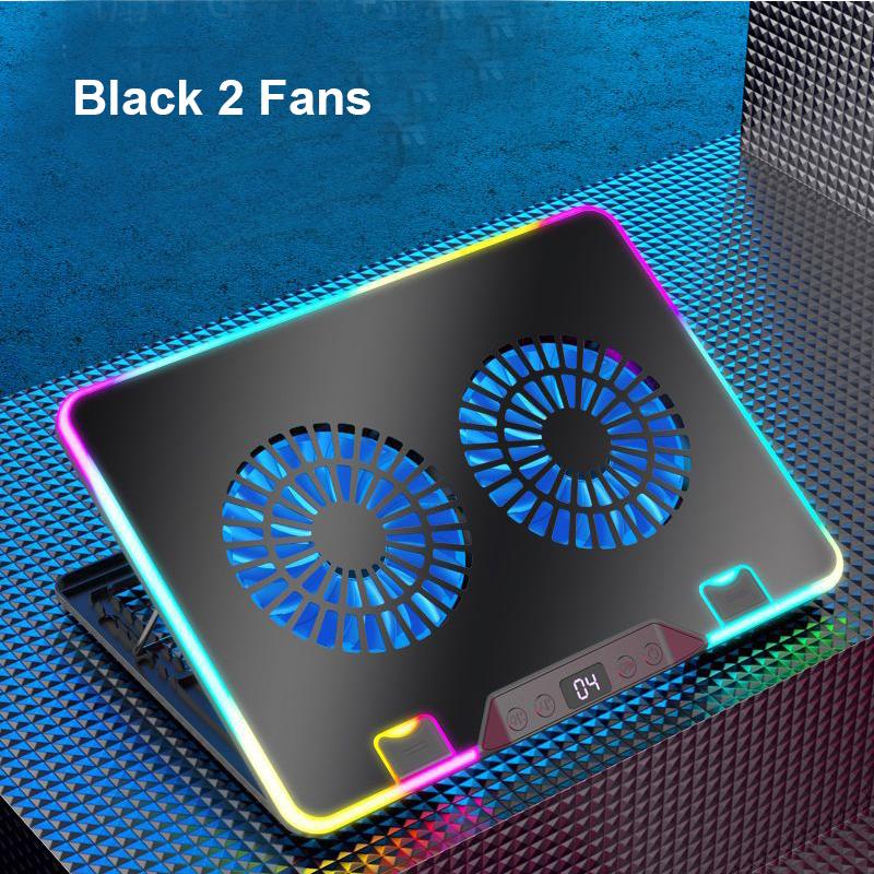 Охлаждающая подставка для ноутбука RGB со светодиодным экраном, воздушный охладитель, подставка для ноутбука с 2/5 вентиляторами, регулируемая игровая охлаждающая подставка 2 Fans Black
Охлаждающая подставка для ноутбука RGB со светодиодным экраном, воздушный охладитель, подставка для ноутбука с 2/5 вентиляторами, регулируемая игровая охлаждающая подставка 2 Fans Black