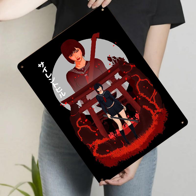 Dark Japanese Schoolgirl Samurai Metal Wall Art Anime Style Home Decor for Living Room 20x30cm(7.8x11.8inch)
Dark Japanese Schoolgirl Samurai Metal Wall Art Anime Style Home Decor for Living Room 20x30cm(7.8x11.8inch)