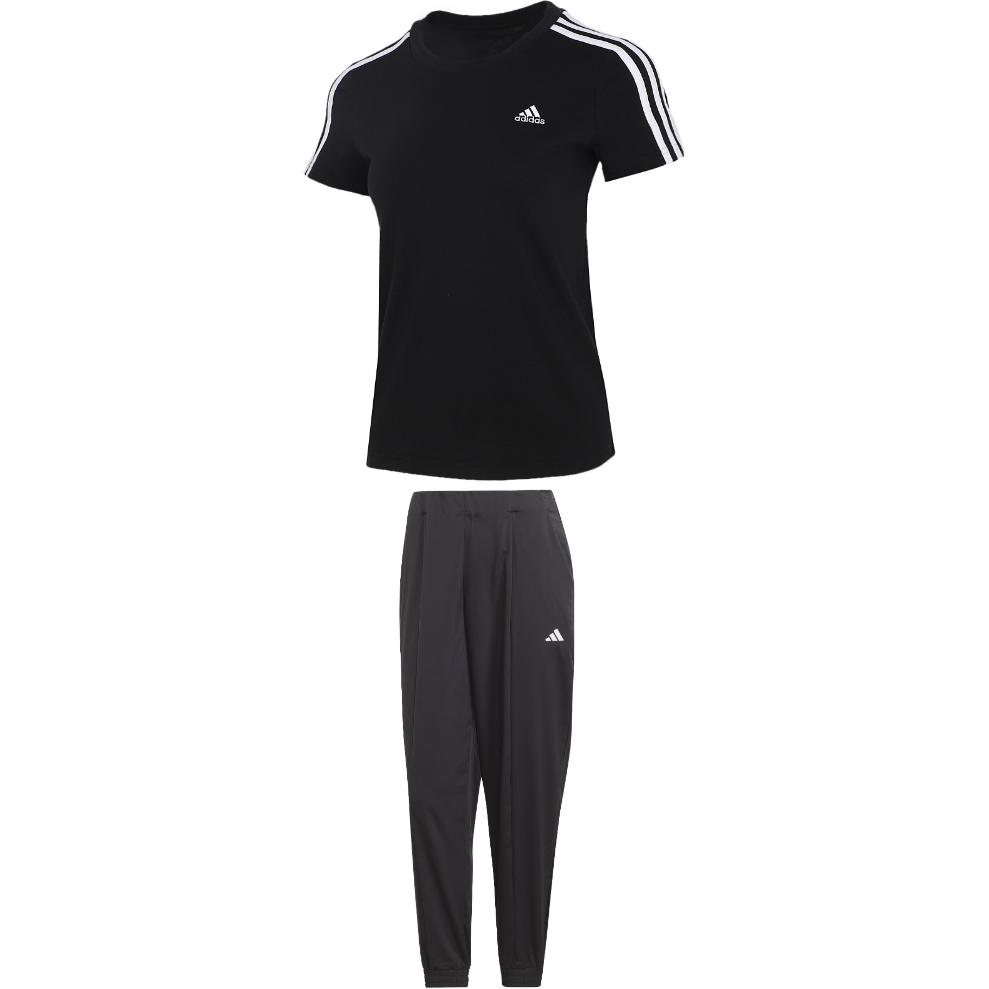 Adidas Comfortable Round Neck Pullover Short Sleeve Top And Elastic Long Pants Casual Sports Set Women Sets Black GL0784+IJ5923 M
Adidas Comfortable Round Neck Pullover Short Sleeve Top And Elastic Long Pants Casual Sports Set Women Sets Black GL0784+IJ5923 M