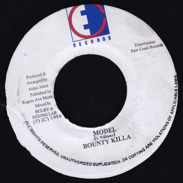 7inch Record BOUNTY KILLER - Model NONE East Coast Reco 1996 Jamaica Reggae, Ska & Dub Used
7inch Record BOUNTY KILLER - Model NONE East Coast Reco 1996 Jamaica Reggae, Ska & Dub Used