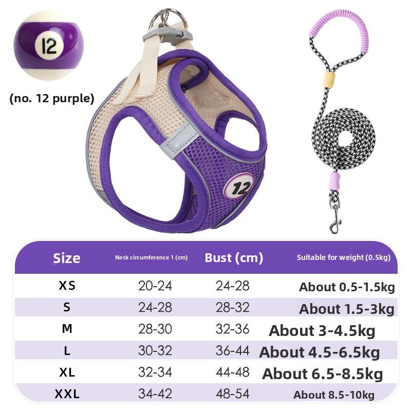 Dog Leash Chest and Back Strap Small Dog Vest-style Dog Chain Dog Walking Rope Puppy Pomeranian Teddy Dog Walking XS фіолетовий
Dog Leash Chest and Back Strap Small Dog Vest-style Dog Chain Dog Walking Rope Puppy Pomeranian Teddy Dog Walking XS фіолетовий