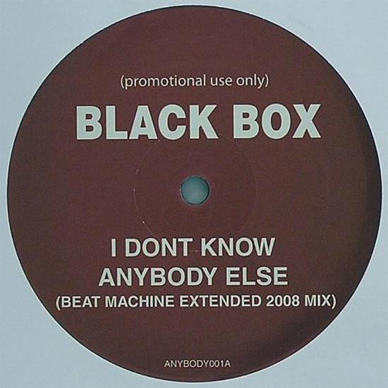 12inch Record BLACK BOX - I Dont Know Anybody Else ANYBODY001 Not On Label 2008 Unknown Dance & Electronica Used
12inch Record BLACK BOX - I Dont Know Anybody Else ANYBODY001 Not On Label 2008 Unknown Dance & Electronica Used