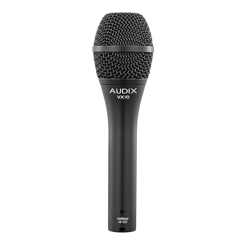AUDIX Audix VX10 vocal live Recording of singing for studio recording handheld condenser microphone unidirectional black
AUDIX Audix VX10 vocal live Recording of singing for studio recording handheld condenser microphone unidirectional black