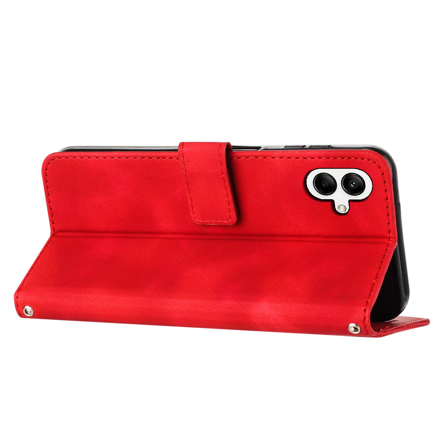For Samsung Galaxy A06 4G Case Triangle Pattern Leather Phone Cover Wallet with Hand Strap Red
For Samsung Galaxy A06 4G Case Triangle Pattern Leather Phone Cover Wallet with Hand Strap Red
