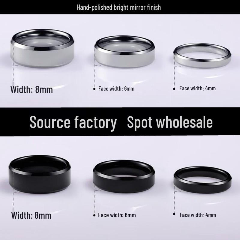 Cross-Border Hot-Selling Fashion Couple Rings: Polished Titanium Steel Bands for Men and Women Size 6
Cross-Border Hot-Selling Fashion Couple Rings: Polished Titanium Steel Bands for Men and Women Size 6