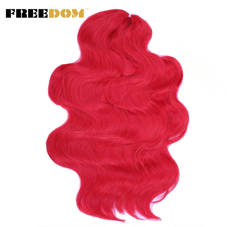 FREEDOM Synthetic Body Wave Crochet Hair 24 Inches 3PCS Hair Braids Fake Hair Wavy Ombre Brown Blonde Braiding Hair Extensions (RED,24inches)
FREEDOM Synthetic Body Wave Crochet Hair 24 Inches 3PCS Hair Braids Fake Hair Wavy Ombre Brown Blonde Braiding Hair Extensions (RED,24inches)