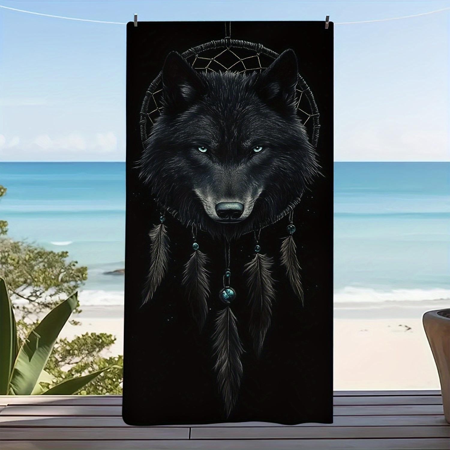 Fierce Wolf Art Beach Towel, Retro Fantasy Theme Quick-Dry Sand-Free Microfiber Bath Towel for Home, Bathroom and Outdoor Travel W40*H60(CM)
Fierce Wolf Art Beach Towel, Retro Fantasy Theme Quick-Dry Sand-Free Microfiber Bath Towel for Home, Bathroom and Outdoor Travel W40*H60(CM)