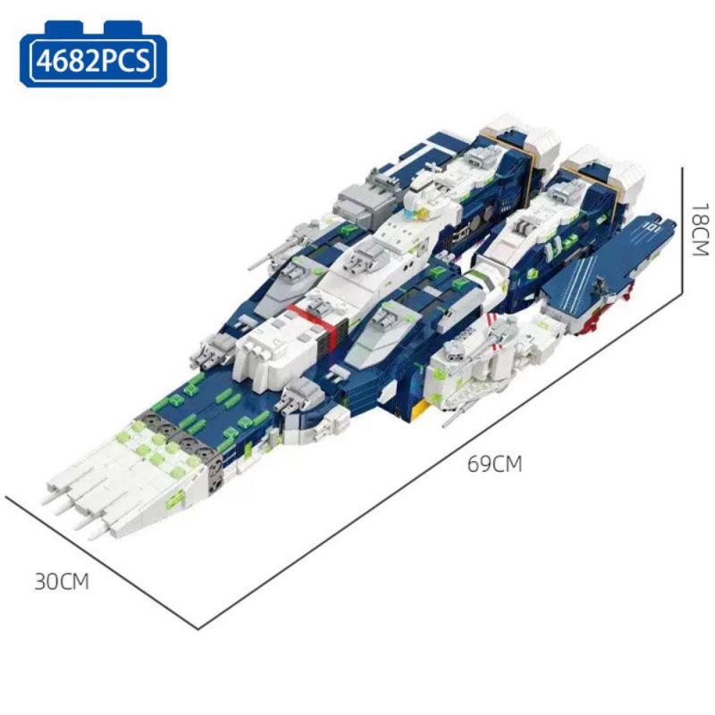 High-Tech Series Spacecraft SDF-1 Macross Building Blocks 2in1 Robot Battleship Model Bricks Toys For Boy Birthday Gift MOC
High-Tech Series Spacecraft SDF-1 Macross Building Blocks 2in1 Robot Battleship Model Bricks Toys For Boy Birthday Gift MOC