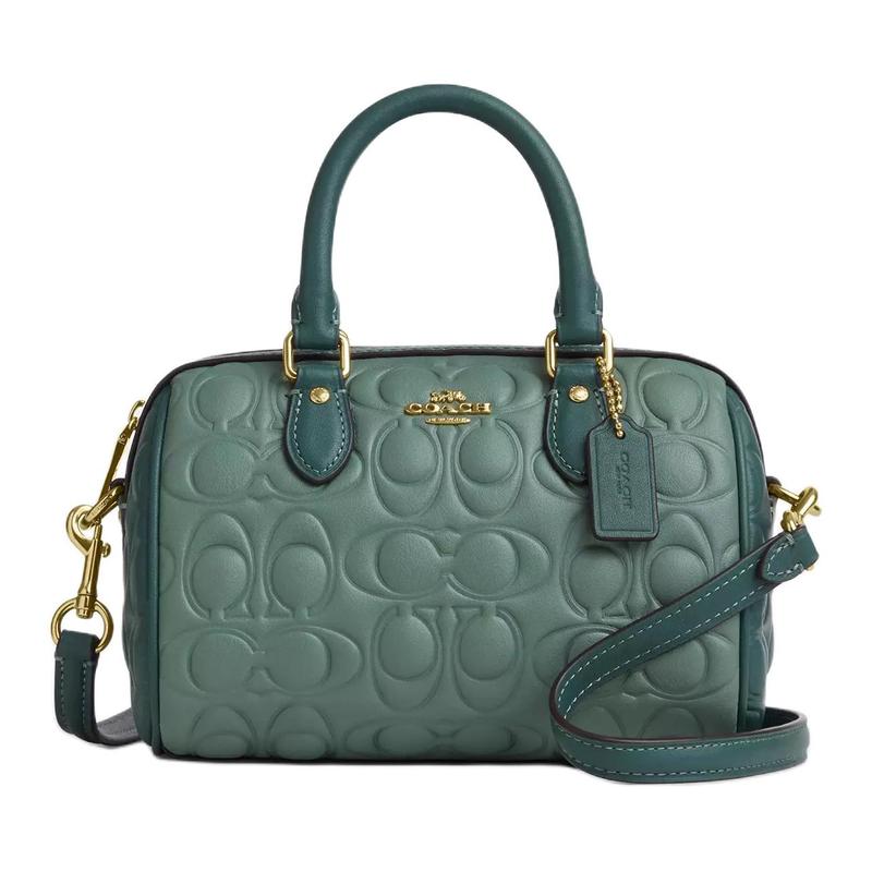 COACH Roan 17 Logo Zip Closure Smooth Leather Shoulder Crossbody Tote Small Women s Sage and Dark Turquoise зелений
COACH Roan 17 Logo Zip Closure Smooth Leather Shoulder Crossbody Tote Small Women s Sage and Dark Turquoise зелений