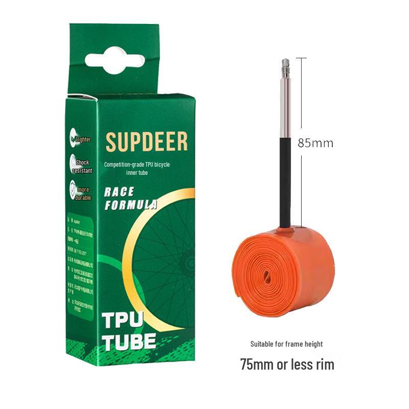Ultra-Light TPU Inner Tube with French Half-Metal Valve for Road, Gravel & Mountain Bikes - Special Anti-Puncture Design
Ultra-Light TPU Inner Tube with French Half-Metal Valve for Road, Gravel & Mountain Bikes - Special Anti-Puncture Design