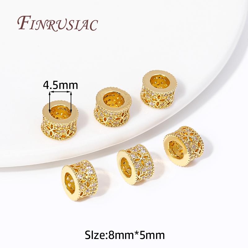 18K Gold Plated Brass With Zircon Round Spacer Beads,Separators For Beads,Handmade DIY Jewelry Making Accessories 2 Pieces
18K Gold Plated Brass With Zircon Round Spacer Beads,Separators For Beads,Handmade DIY Jewelry Making Accessories 2 Pieces
