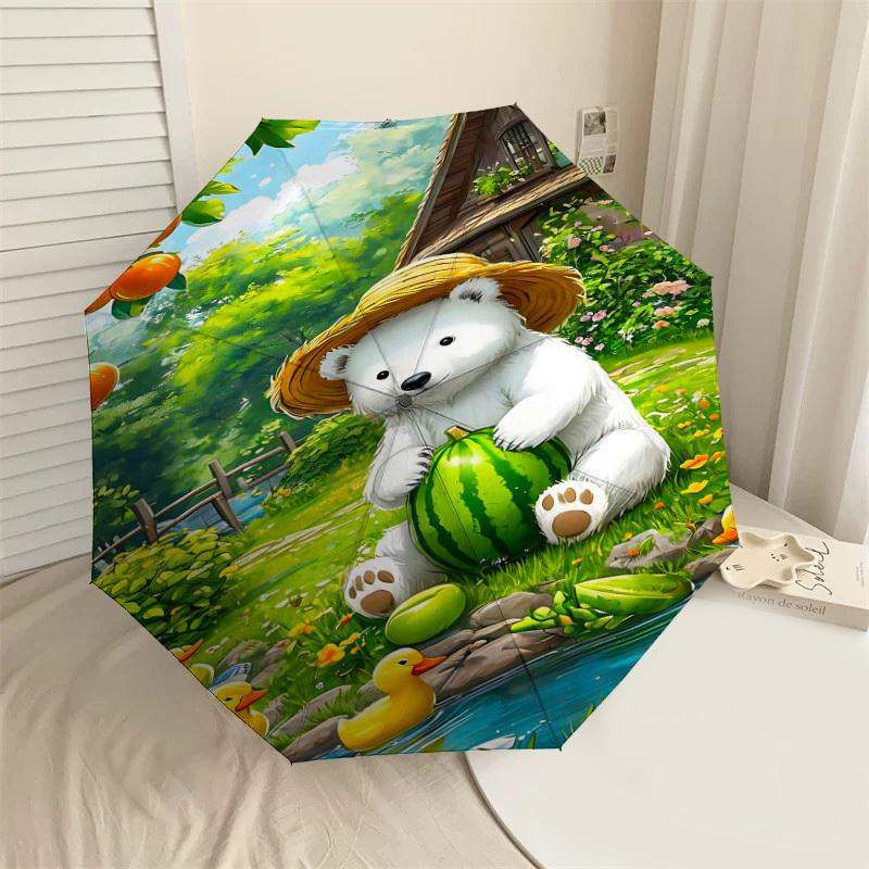 1PC Polar bear, Watermelon Umbrella-8-Rib Reinforced, Automatic Open, Lightweight & Durable, Fashion Accessory for Outdoor-D337
1PC Polar bear, Watermelon Umbrella-8-Rib Reinforced, Automatic Open, Lightweight & Durable, Fashion Accessory for Outdoor-D337