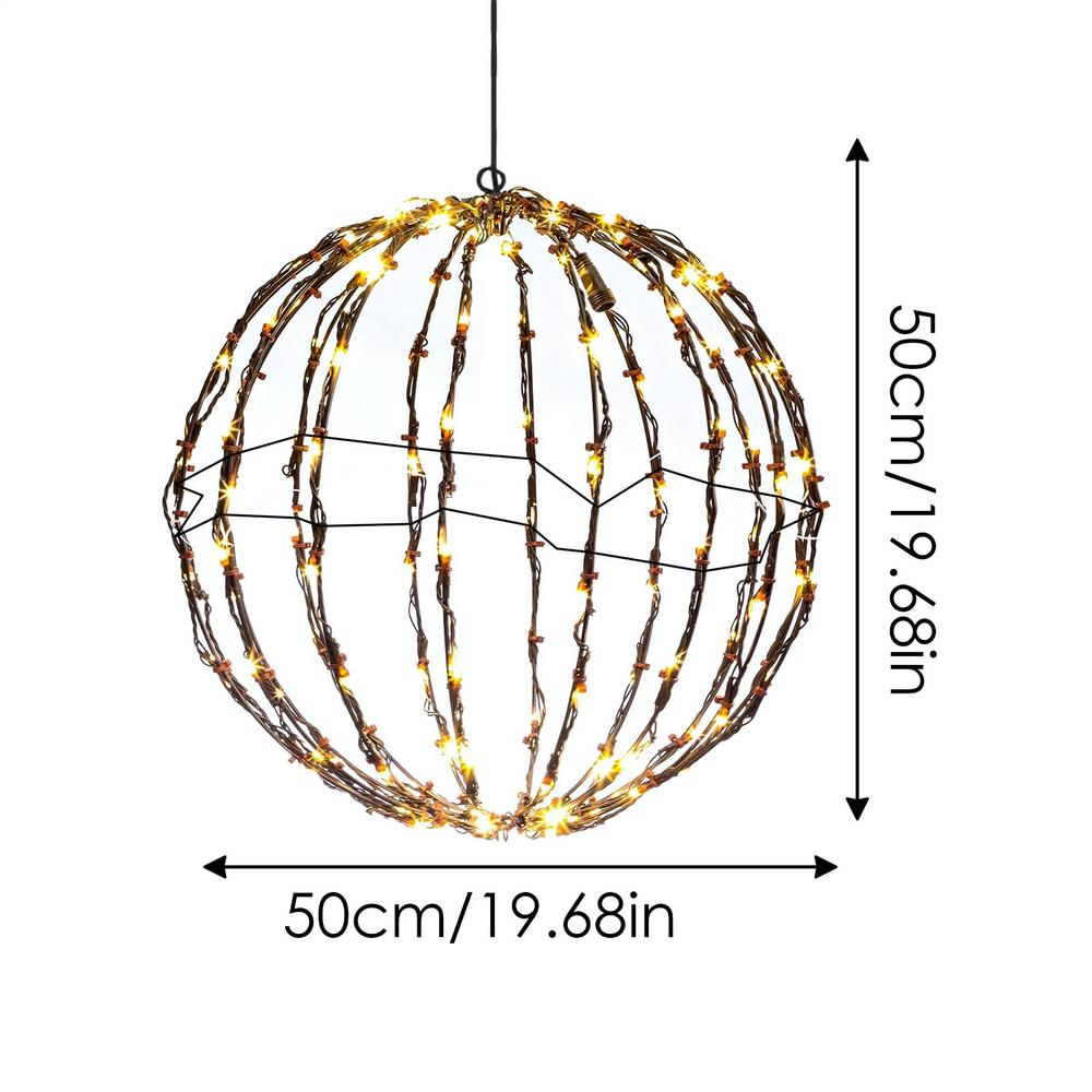 50cm Hanging Ball Light Garden Courtyard Rattan Tree Light Christmas Party Landscape Lamps Fold Metal Frame Home Fairy Lights 50x50cm
50cm Hanging Ball Light Garden Courtyard Rattan Tree Light Christmas Party Landscape Lamps Fold Metal Frame Home Fairy Lights 50x50cm