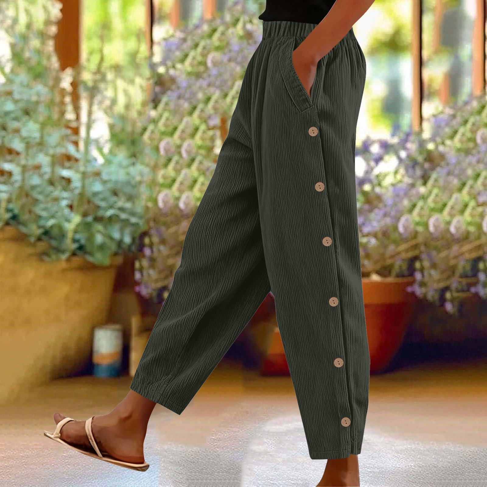 Women s Casual Fashion -Color Drawstring Loose Straight-Leg Pants With Pockets M
Women s Casual Fashion -Color Drawstring Loose Straight-Leg Pants With Pockets M