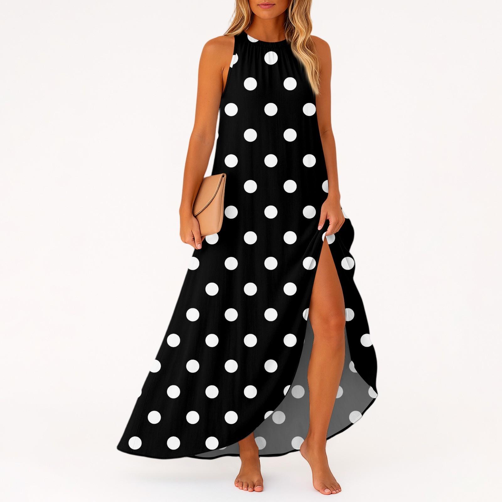 Женское повседневное и модное платье средней длины без рукавов с круглым вырезом XL чёрный
Женское повседневное и модное платье средней длины без рукавов с круглым вырезом XL чёрный