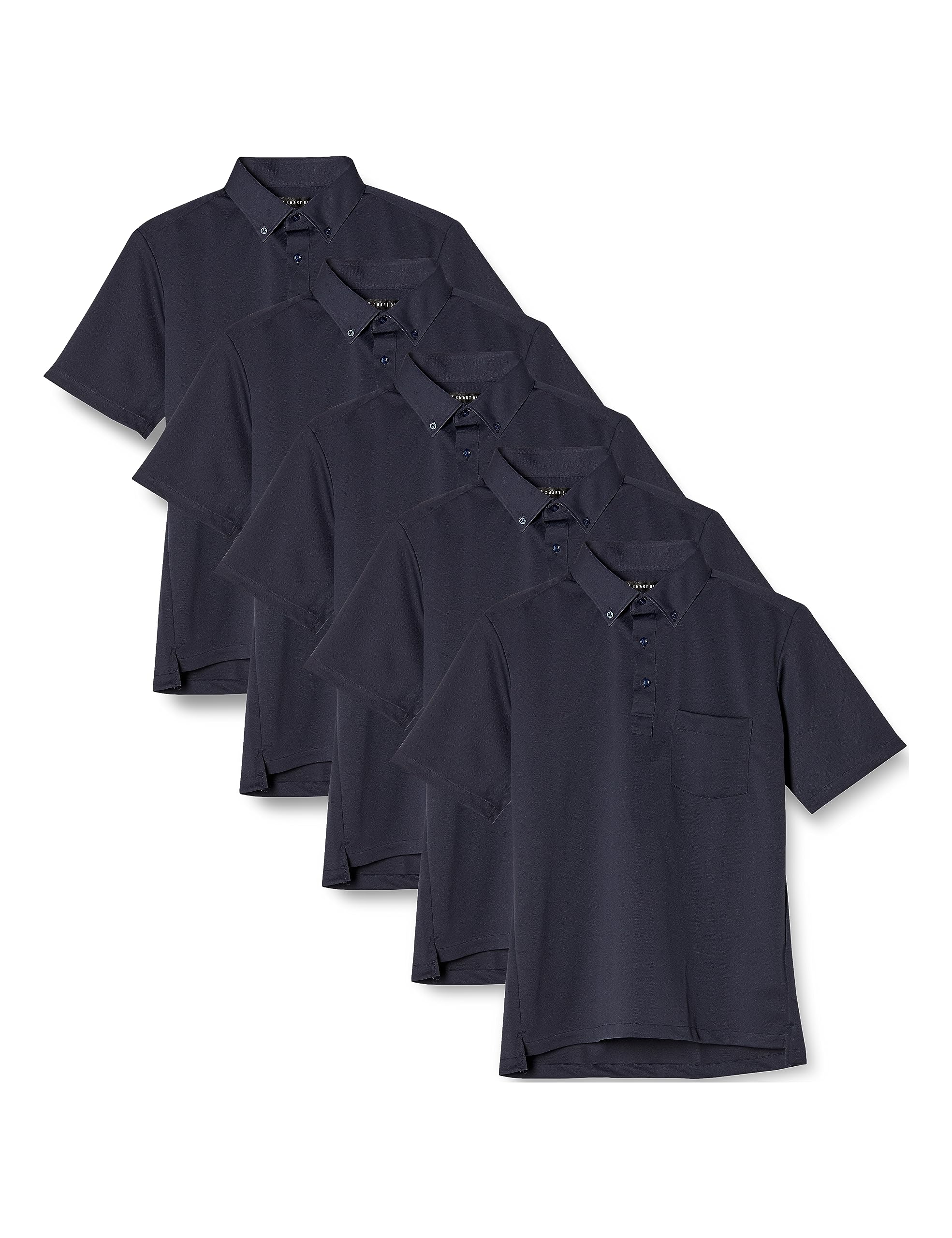 Smart Biz Short Sleeve Polo Men s No-Iron Shirts, Navy, 5-Pack
Smart Biz Short Sleeve Polo Men s No-Iron Shirts, Navy, 5-Pack